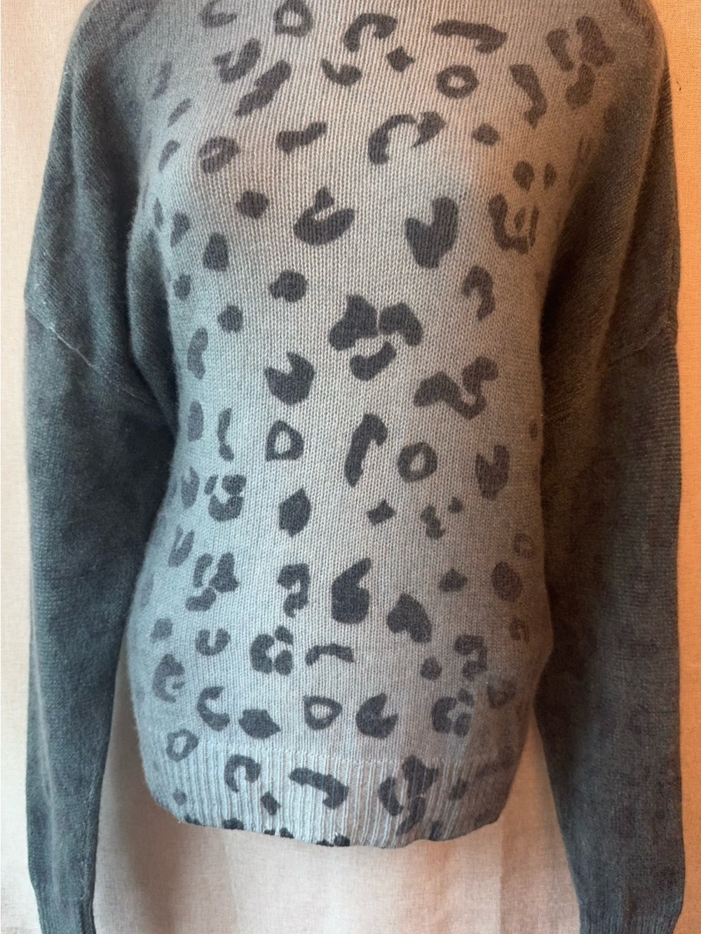 💙🐆 360 Cashmere • Blue Gray Fog Leopard • 100% Cashmere